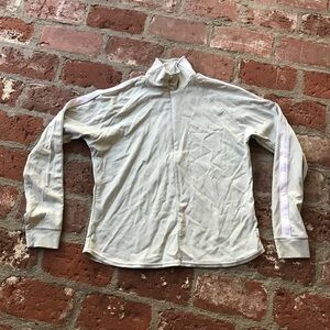 Lucy Gray and white top